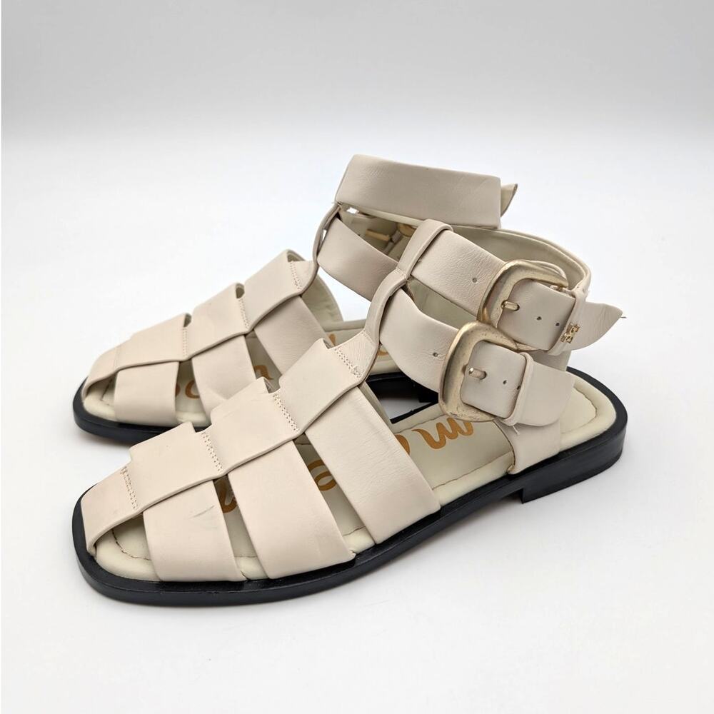 Sam Edelman Dawn Sandals Women's Modern Ivory Leather Size US6M EU36